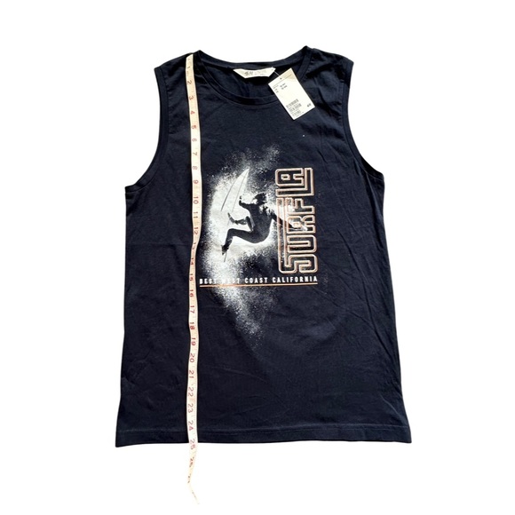 NWT BOYS H&M CUT OFF SLEEVE T-SHIRT / SIZE 12-14Y - Picture 3 of 7